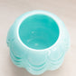 Vintage Fostoria Aqua Milk Glass Heavy Drape Vase Rose Bowl