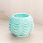 Vintage Fostoria Aqua Milk Glass Heavy Drape Vase Rose Bowl
