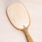 Vintage Gold Tone Floral Handheld Mirror and Brush Set