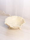 Vintage Imperial Glass Cream Bowl with Open Rose Design and Ruffle Edge