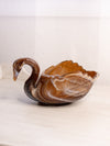 Vintage Imperial Glass Large Brown Slag Swan Bowl or Planter