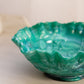 Vintage Imperial Glass Medium Green Slag Rose Bowl with Ruffle Edge