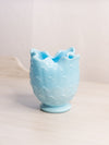 Vintage Imperial Glass Medium Light Blue Milk Glass Artichoke Vase