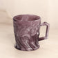 Vintage Imperial Medium Purple Slag Glass Mug with Bird Designs
