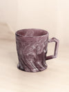 Vintage Imperial Medium Purple Slag Glass Mug with Bird Designs
