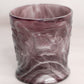 Vintage Imperial Medium Purple Slag Glass Mug with Bird Designs