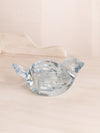 Vintage Indiana Glass Light Blue Bird Votive Candleholder