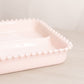 Vintage Jeannette Glass Large Rectangular Pink Milk Glass Divided Tray
