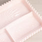 Vintage Jeannette Glass Large Rectangular Pink Milk Glass Divided Tray