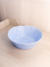 Vintage Jeannette Glass Large Swirl Delphite Blue Bowl