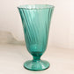 Vintage Jeannette Glass Large Swirl Ultramarine Blue Green Teal Footed Vase