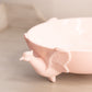 Vintage Jeannette Glass Medium Light Pink Milk Glass Pheasant Bird Bowl