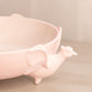 Vintage Jeannette Glass Medium Light Pink Milk Glass Pheasant Bird Bowl