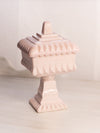 Vintage Jeannette Glass Medium Shell Pink Milk Glass Wedding Box