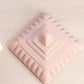 Vintage Jeannette Glass Medium Shell Pink Milk Glass Wedding Box