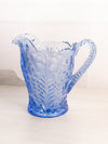 Vintage LE Smith Large Blue Floral Dogwood Pitcher