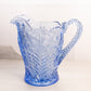 Vintage LE Smith Large Blue Floral Dogwood Pitcher