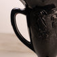 Vintage LE Smith Medium Black Glass Vase with 2 Handles and Dancing Women