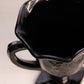 Vintage LE Smith Medium Black Glass Vase with 2 Handles and Dancing Women