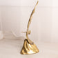 Vintage Large Brass Birds with Fish in Mouth Figurine