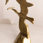 Vintage Large Brass Birds with Fish in Mouth Figurine