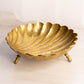 Vintage Large Brass Shell Dish with 3 Legs