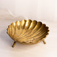 Vintage Large Brass Shell Dish with 3 Legs