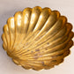 Vintage Large Brass Shell Dish with 3 Legs