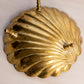 Vintage Large Brass Shell Dish with 3 Legs