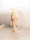 Tall Cream Onyx Stone Vase