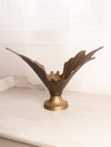Vintage Large Leaf Brass Vase Bowl or Centerpiece