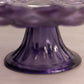 Vintage Large Purple Cake Stand with Hexagonal and Petal-Like Designs