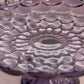 Vintage Large Purple Cake Stand with Hexagonal and Petal-Like Designs