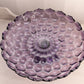 Vintage Large Purple Cake Stand with Hexagonal and Petal-Like Designs