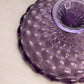 Vintage Large Purple Cake Stand with Hexagonal and Petal-Like Designs