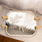 Vintage Large Rectangular Murano Mirror Tray with Twist Edge and Two Handles
