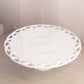 Vintage Large White Milk Glass Cake Stand with Lattice Edge