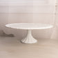 Vintage Large White Milk Glass Cake Stand with Lattice Edge