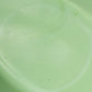 Vintage McKee Glass Laurel Oval Jadeite Uranium Tray Plate Floral Border (Glows)