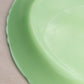 Vintage McKee Glass Laurel Oval Jadeite Uranium Tray Plate Floral Border (Glows)