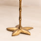 Vintage Medium Brass Floral Candlestick