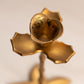 Vintage Medium Brass Floral Candlestick