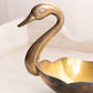 Vintage Medium Brass Swan Dish