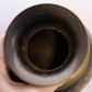 Vintage Medium Brass and Grey/Silver Tone Vase Vase Grape and Leaf Details