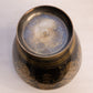 Vintage Medium Brass and Grey/Silver Tone Vase Vase Grape and Leaf Details