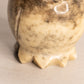 Vintage Medium Grey Cream Alabaster Owl Figurine