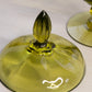 Vintage Medium Olive Green Uranium "Canterbury" Lidded Dish (Glows)
