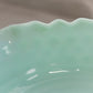 Vintage Medium Square Edge Mint Green Milk Glass Hobnail Bowl