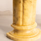 Vintage Medium Yellow Marble Stone Pillar Bookends (Made in Italy)