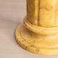 Vintage Medium Yellow Marble Stone Pillar Bookends (Made in Italy)